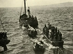 The Scuttling of the German Fleet at Scapa Flow, First World War, 1918, (c1920) The Scuttling of the German Fleet at Scapa Flow, First World War, 1918, (c1920)
