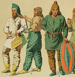 Tunic Prints: Scythians and Parthians, Near East, 1881. Creator: Unknown