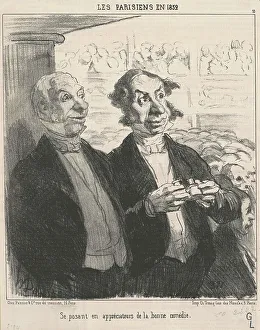 Opera Glasses Prints: Se posant en appréciateur, 19th century. Creator: Honore Daumier