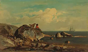 Knulson Johan Prints: By the sea, 1870-1879. Creator: Johan Knutson