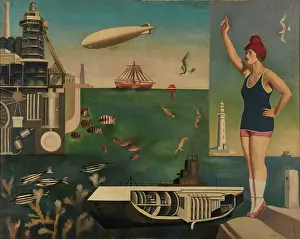 Surrealism Prints: Sea, 1929. Creator: Koga, Harue (1895-1933)