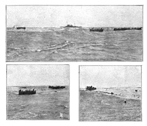 Survivor Prints: At sea; Amid the lifeboatds, rafts and swimmers