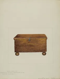 Artists Notes Prints: Sea Chest, 1936. Creators: Robert Birrell, Donald Donovan