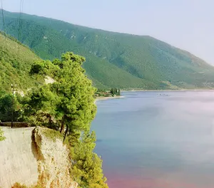 Georgia Asia Prints: Sea coast at Gagra (toward Adler)
