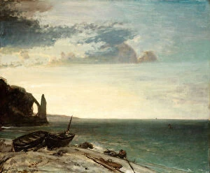 Normandy Gallery: The Sea at Etretat, 1853. Creator: Johan Barthold Jongkind