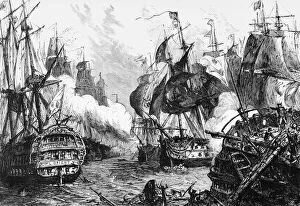 Explosion Gallery: Sea-Fight Off Trincomalee, c1891. Creator: James Grant