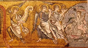 Apocalypse Heaven Collection: The sea gave up its dead (The Last Judgement, Detail), 12th century. Artist: Anonymous
