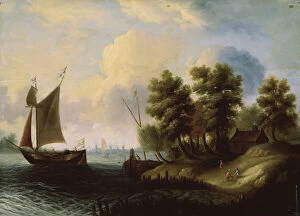 Dutch Master Gallery: A Sea Landscape, 17th century. Artist: Dutch Master