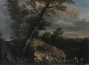 Salvatore 1615 1673 Prints: Sea landscape with robbers. Artist: Rosa, Salvatore (1615-1673)