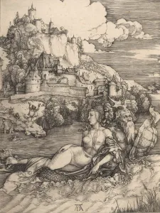 Sea Goddess Prints: The Sea Monster (Das Meerwunder), ca. 1498. ca. 1498. Creator: Albrecht Durer