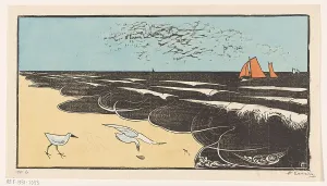 Laridae Prints: Sea near Bergen, c.1925. Creator: Bernard Essers