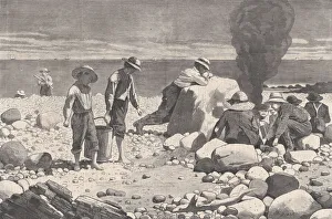 Buckets Gallery: Sea-side Sketches - A Clam-Bake (Harpers Weekly, Vol. XVII), August 23, 1873