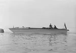 Sea sled Miss England at mooring, 1922. Creator: Kirk & Sons of Cowes Sea sled Miss England at mooring, 1922. Creator: Kirk & Sons of Cowes