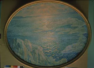 Sea, Sun, Rocks, 1900-1910. Artist: Gaush, Alexander Fyodorovich (1873-1947) Sea, Sun, Rocks, 1900-1910. Artist: Gaush, Alexander Fyodorovich (1873-1947)