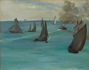 Manet Edouard Gallery: Sea View, Calm Weather (Vue de mer, temps calme), 1864. Creator: Edouard Manet