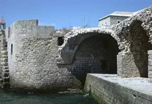 Acco Gallery: Sea walls near the harbour of Acre