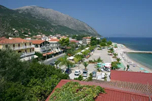 Kefalonia Prints: Seafront at Poros, Kefalonia, Greece