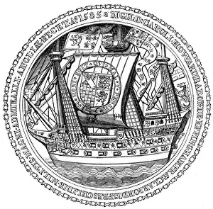 Charles Howard Prints: Seal and Autograph of the Lord High Admiral, Charles, Lord Howard of Nottingham, 1585