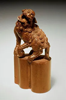 Open Mouth Prints: Seal Carved as Chinese Lion, Late 19th century. Creator: Unknown