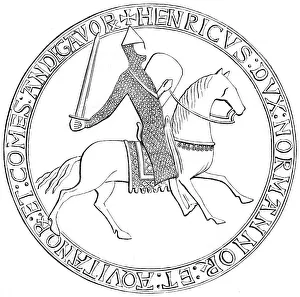 Henry Ii Curtmantle Prints: The seal of King Henry II of England, 12th century
