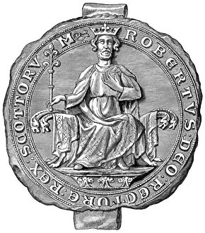 John Richard Green Collection: Seal of Robert the Bruce, King of Scotland, 14th century (1892)