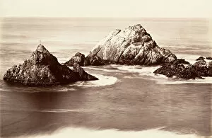 Seal Rocks, 1868-69, printed ca. 1876. Creator: Carleton Emmons Watkins