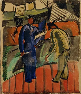State A Prints: A Seaman and a Chinese, 1910-1912. Creator: Tatlin, Vladimir Evgraphovich (1885-1953)