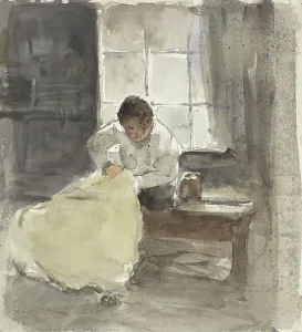 Sewing Table Prints: Seamstress, 1860-1921. Creator: Adolf le Comte