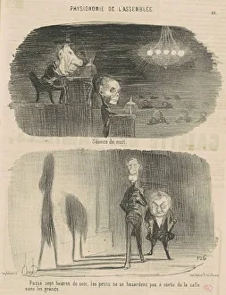 Assembly Prints: Séance de nuit, 19th century. Creator: Honore Daumier