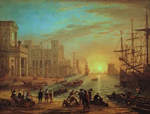 Lorrain Collection: Seaport at sunset, 1639. Artist: Claude Lorrain