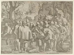 School Of Fontainebleau Collection: Search through the baggage of Josephs brothers, ca. 1540-56. Creator: Leon Davent