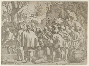 Searching Prints: Search through the baggage of Josephs brothers, ca. 1540-56. Creator: Leon Davent