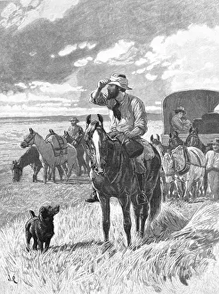 Migrating Prints: In Search of a New Home - A Scene in the Far West, 1891. Creator: John Charlton