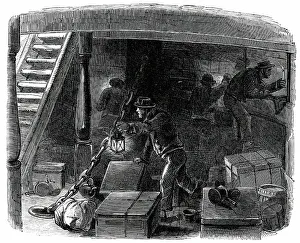 Dunald Mill Hole Prints: Searching for Stowaways, 1850. Creator: Unknown
