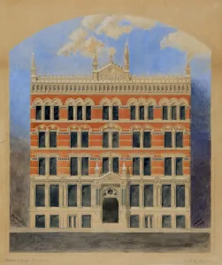 Sears Building, Chicago, Illinois, Elevation of Competition Drawing, c. 1873 Sears Building, Chicago, Illinois, Elevation of Competition Drawing, c. 1873