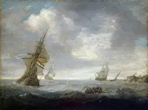 Marine Prints: Seascape, 1630. Creator: Jan Porcellis
