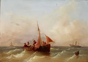 Steamboat Prints: Seascape, 2nd quarter of 19th century. Creator: Eduard Schmidt