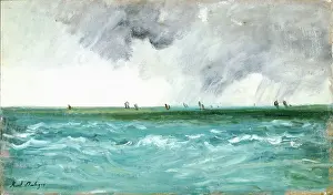 Rough Seas Prints: Seascape, c1870s. Creator: Karl Daubigny