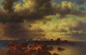 Larson Simeon Markus Prints: Seascape, late 19th-early 20th century. Creator: Emilia Appelgren