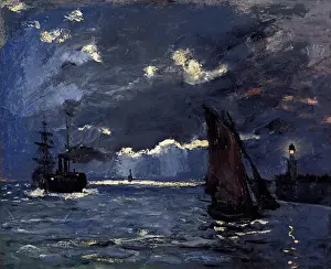 A Seascape. Shipping by Moonlight, c1864. Creator: Monet, Claude (1840-1926)