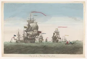 Daumont Jean Francois Prints: Seascape with ships and boats in the wind, 1745-1775. Creator: Unknown