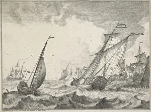 Adversity Prints: Seascapes with views of the Ij and Amsterdam