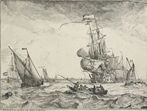 Ludolf Bakhuysen Prints: Seascapes with views of the Ij and Amsterdam