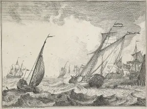 Seascapes with views of the Ij and Amsterdam, Rotterdam, Katwijk, etc. Untitled, 1701. Creator: Ludolf Bakhuizen