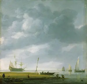 Shore Prints: Seashore, 1630. Creator: Simon de Vlieger