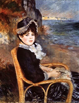 Brunette Gallery: By the Seashore, 1883. Artist: Pierre-Auguste Renoir