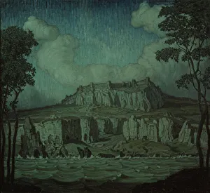 Seashore, 1907. Artist: Bogayevsky, Konstantin Fyodorovich (1872-1943) Seashore, 1907. Artist: Bogayevsky, Konstantin Fyodorovich (1872-1943)