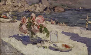 State Russian Museum Gallery: At the seashore, 1910. Artist: Korovin, Konstantin Alexeyevich (1861-1939)