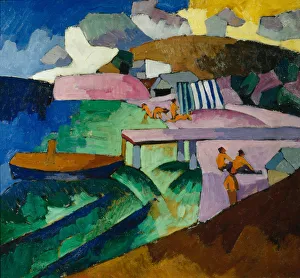 Aristarkh Vasilyevich 1882 1943 Gallery: Seashore, 1912. Artist: Lentulov, Aristarkh Vasilyevich (1882-1943)