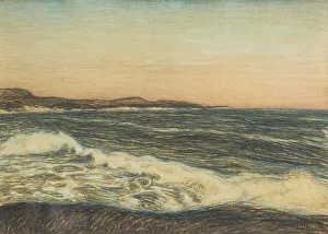 Spray Prints: Seashore and Ground-Swell, late 19th-early 20th century. Creator: Karl Nordström